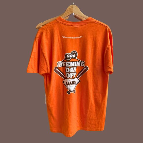 San Francisco Giants T-Shirt | Orange Promo Graphic | Size L | Vintage - Picture 4 of 5